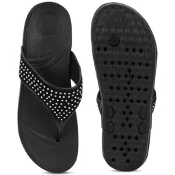 Truffle Collection Women's Black Casual Sandals image 4