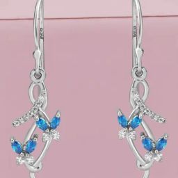 Zavya Leaf Rhodium Plated 925 Sterling Silver Earrings for Women-picture-48