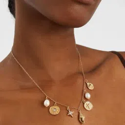 Accessorize London Golden White Necklace for Women-picture-14