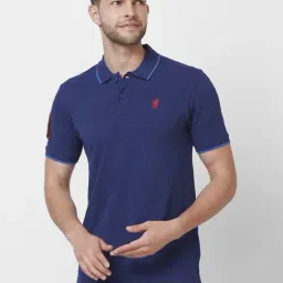 Giordano Navy Blue Cotton Slim Fit Polo T-Shirt-picture-21