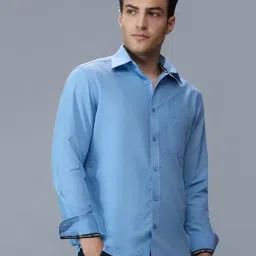 Kenneth Cole Sky Blue Slim Fit Shirt-image-95
