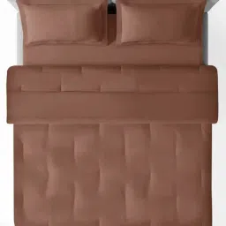 Sansaar Red Cotton 210 TC Double Bedsheet & Comforter with 2 Pillow Covers image 3