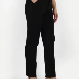 Broadstar Black Relaxed Fit High Rise Trousers-image-74
