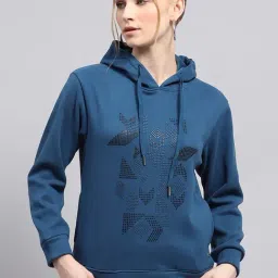 Monte Carlo Blue Polyester Blend Printed Full Sleeve Sweatshirt-image-7