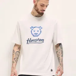 The Bear House White Cotton Oversized Graphic T-Shirt-picture-17