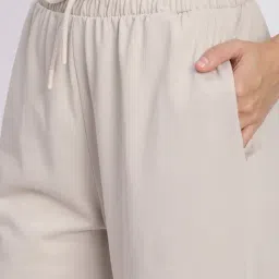 R&B Beige Cotton Trackpants image 5