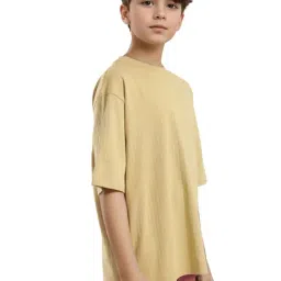 Rare Ones Boys Mustard Cotton Graphic T-Shirt image 3