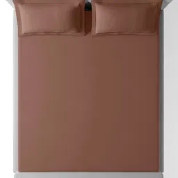 Sansaar Red Cotton 210 TC Double Bedsheet & Comforter with 2 Pillow Covers image 4