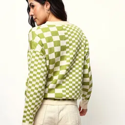 Hubberholme Women Checked Cardigan image 3