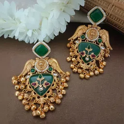 Sanjog Geometric Drop Earrings-picture-17