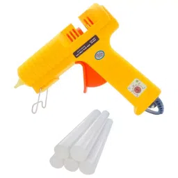CRAFTYGUN 150 W Glue Gun with 5 Sticks Standard Temperature Yellow 11 mm Stick Dia., CRAFTYGUN (YELLOW)150 WATT 5 STICKS-picture-17