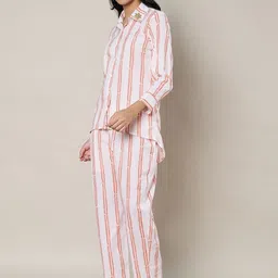 Moda Rapido Orange And White Striped Cotton Co-Ord image 3