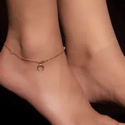 Zavya 92.5 Sterling Silver Moon & Star Anklet for Women-picture-20