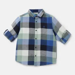 United Colors of Benetton Kids Boy's Regular Fit Spread Collar Checked Shirt-picture-26