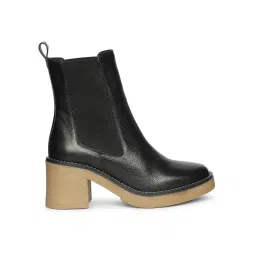 Saint G Women Black Leather Chelsea Boots image 2