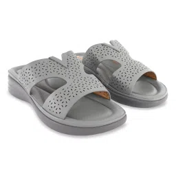 ROCIA By Regal Green Women Laser Cut Comfort Sandals image 2