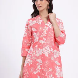 Anouk Rustic Mandarin Neck Floral Print Cotton Kurta-image-22