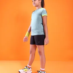 Pine Active Half Sleeves Solid Colour Stretchable Skin Friendly T-Shirt - Grey image 2