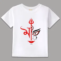 BLUSHES Kids Durga Puja Printed Short Sleeves Pure Cotton T-shirt-picture-24