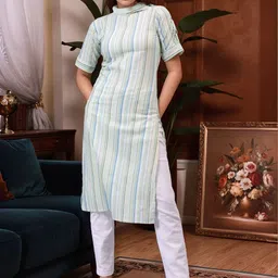 Anouk Rustic Women Checked Kurta image 3