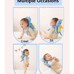 Ortis Baby safety Combo of Baby Helmet and Baby Head Protector Cushion Backpack (Color And Design May Vary) image 4