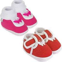 NESKA MODA Pink Cotton Booties-image-99