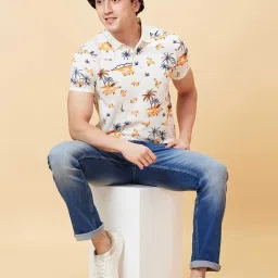 Being Human White Regular Fit Polo T-Shirt image 5