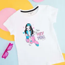 Pantaloons Junior White Cotton Printed T-Shirt-picture-44