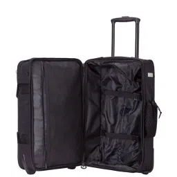 Carpisa Advance Go Black Solid Soft Medium Trolley Bag - 53 Cms image 5