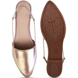 The White Pole Women's Beige Sling Back Sandals image 4