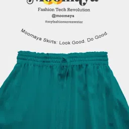 Moomaya Turquoise Regular Fit Skirt image 5