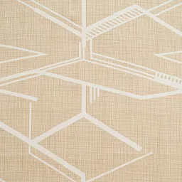 Swayam Dona Abstract Beige 250 TC Cotton King Bedsheet with 2 Pillow Covers image 5