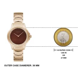 OBAKU V261LEVNSV Jasmin Coffee Analog Watch for Women image 5