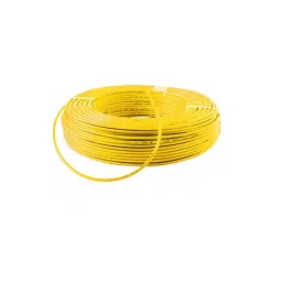 Salzer 6 Sq.mm 1 Core Flame Retardant (FR) Building Wire Yellow (100 m) image 2