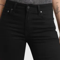 Levi's Black Blended Regular Fit High Rise Jeans image 5