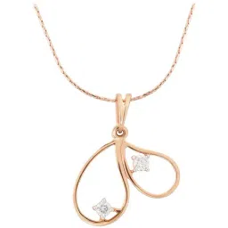 Waman Hari Pethe Jewellers 18k Rose Gold & Diamond Pendant without Chain for Women-picture-23