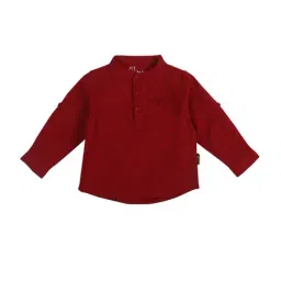 Gini & Jony Kids Red Cotton Shirt-picture-25