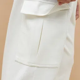 Kappa White Relaxed Fit Trackpants image 5