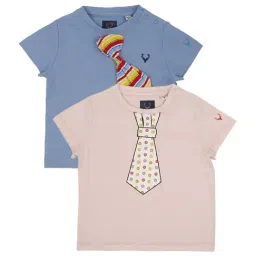 allen solly junior Allen Solly Kids Blue Cotton Printed T-Shirts-picture-19