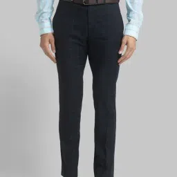 Park Avenue Black  Super Slim Fit Trousers-image-9