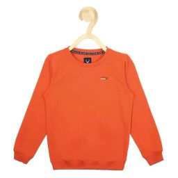 Allen Solly Junior Orange Cotton Regular Fit Full Sleeves Sweatshirt-picture-8