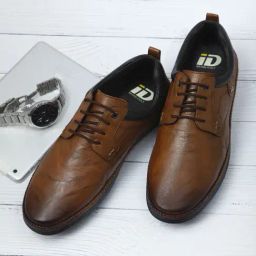 ID Men's Tan Derby Shoes-picture-24