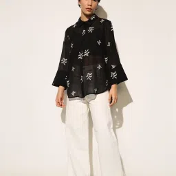 Only Black Embroidery Shirt image 5