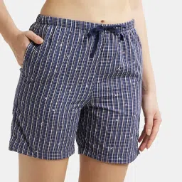 Jockey Navy Checks Night Shorts image 5