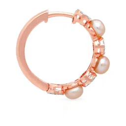Malabar Gold and Diamonds 18k Rose Gold Hoop Earrings image 5