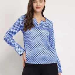 Fablestreet Blue Printed Top-picture-43