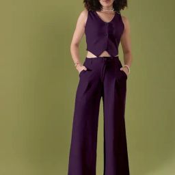 SELVIA Dark Purple Maxi Co-Ord Set-picture-4