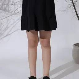 NEUDIS Girls Black Solid Skirt-image-53