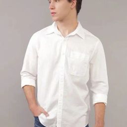 American Eagle White Regular Fit Shirt-picture-39