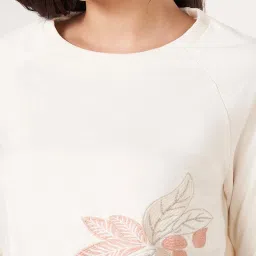 Honey By Pantaloons Ecru Cotton Loose Fit Sweatshirt image 5